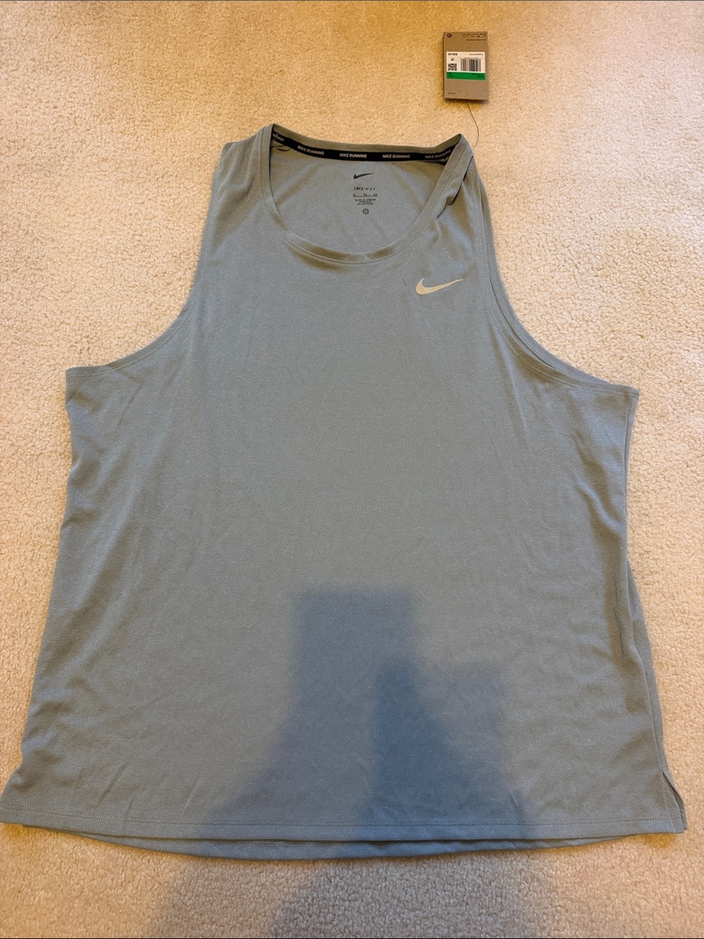 NWT Nike Men’s Light Grayish Blue Dri-FIT Tank Top